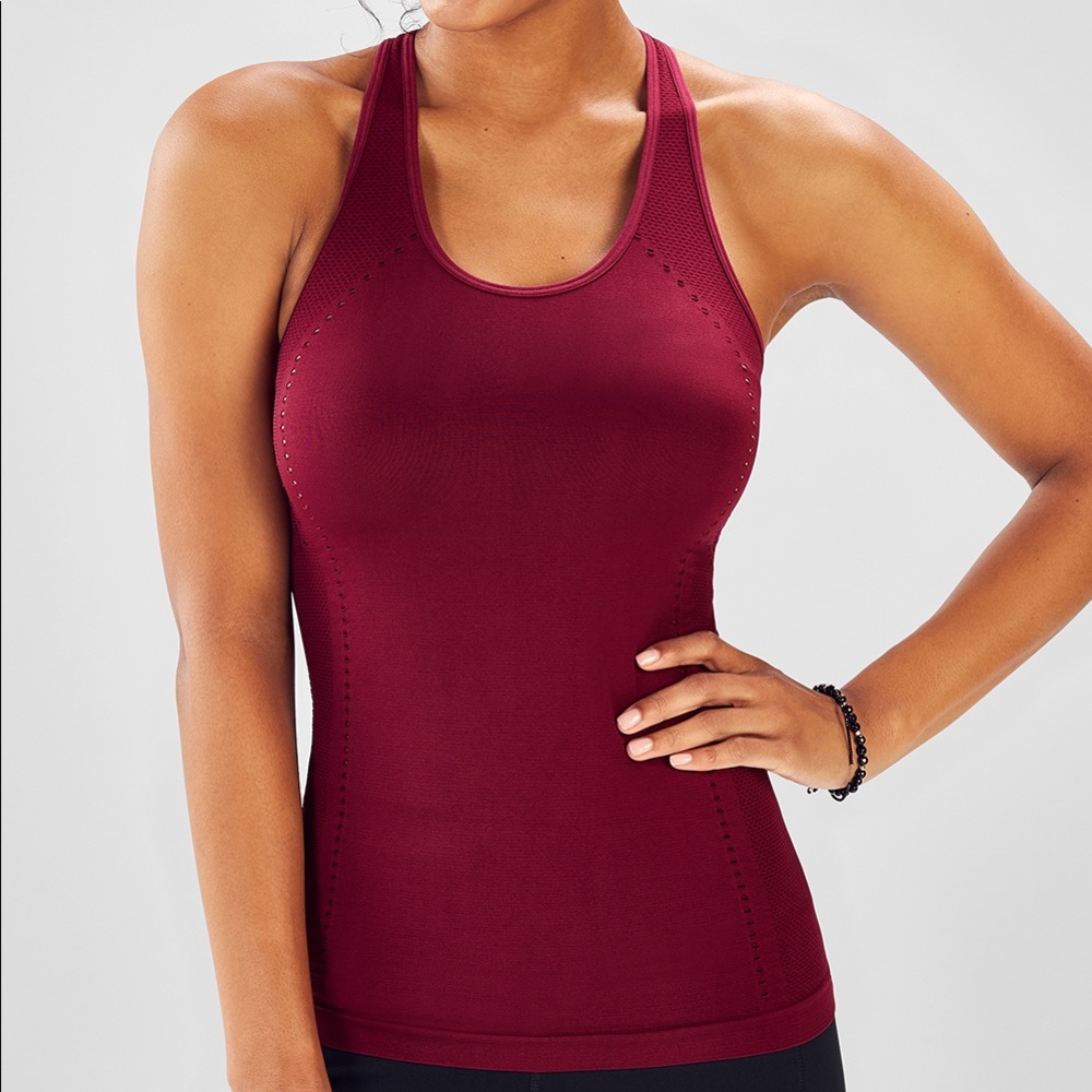Fabletics seamless raspberry racer back tank